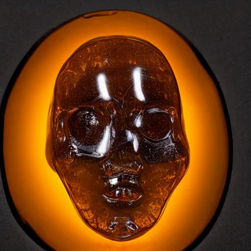 Image similar to human female preserved in amber