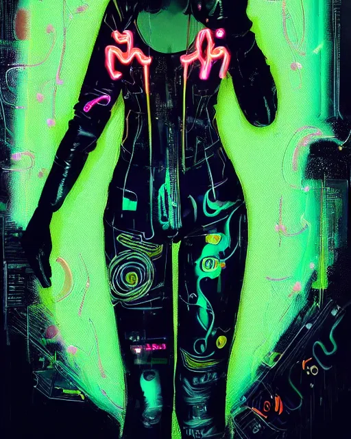 Image similar to detailed portrait Neon Operator Girl, cyberpunk futuristic neon, reflective catsuit, decorated with traditional Japanese ornaments by Ismail inceoglu dragan bibin hans thoma !dream detailed portrait Neon Operator Girl, cyberpunk futuristic neon, reflective puffy coat, decorated with traditional Japanese ornaments by Ismail inceoglu dragan bibin hans thoma greg rutkowski Alexandros Pyromallis Nekro Rene Maritte Illustrated, Perfect face, fine details, realistic shaded, fine-face, pretty face