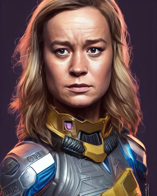 Prompt: Brie Larson as an Apex Legends character digital illustration portrait design by, Mark Brooks and Brad Kunkle detailed, gorgeous lighting, wide angle action dynamic portrait