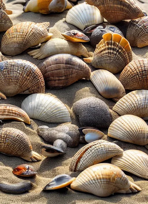 Prompt: how much wood would a woodchuck chuck if a woodchuck sold sea shells down by the sea shore, realistic, photograph, highly detailed