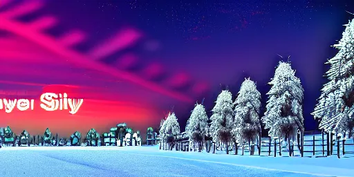 Prompt: Luleå skyline winter cinematic