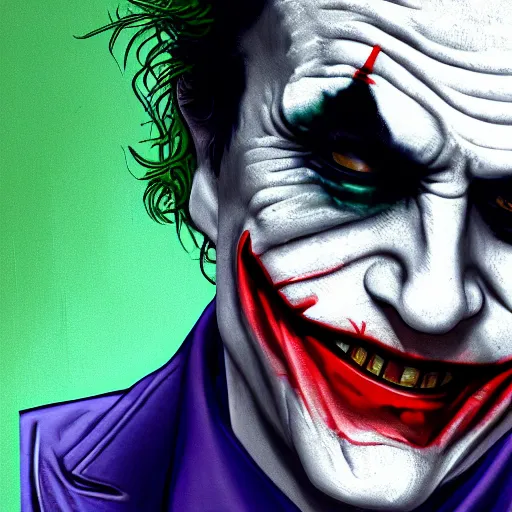 Prompt: the joker is crying, photorealistic, highres