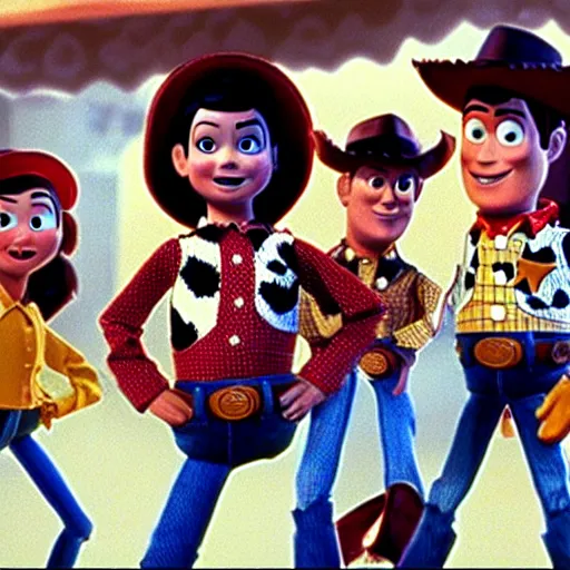 Prompt: Michael Jackson as Woody in Toy Story (1995)