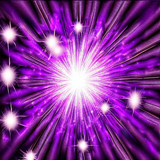 Image similar to Sparkly purple explosion, digital art