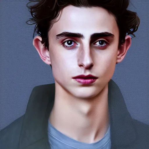 Image similar to portrait of timothee chalamet as the chosen one, mattepainting concept blizzard pixar maya engine on stylized background splash comics global illumination lighting artstation, sharp focus, lois van baarle, ilya kuvshinov, rossdraws