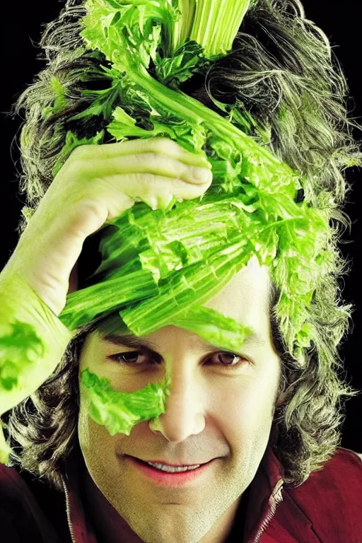 Image similar to paul rudd as celery man