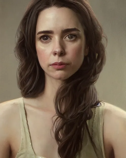 Prompt: a portrait painting of linda cardellini / alison brie / anne hathaway / rachel lane / sabrina lloyd / odette annable hybrid oil painting unreal 5 daz. rpg portrait, extremely detailed artgerm, greg rutkowski, alphonse mucha, vladimir volegov, adolphe bouguereaum, greg hildebrandt, tim hildebrant