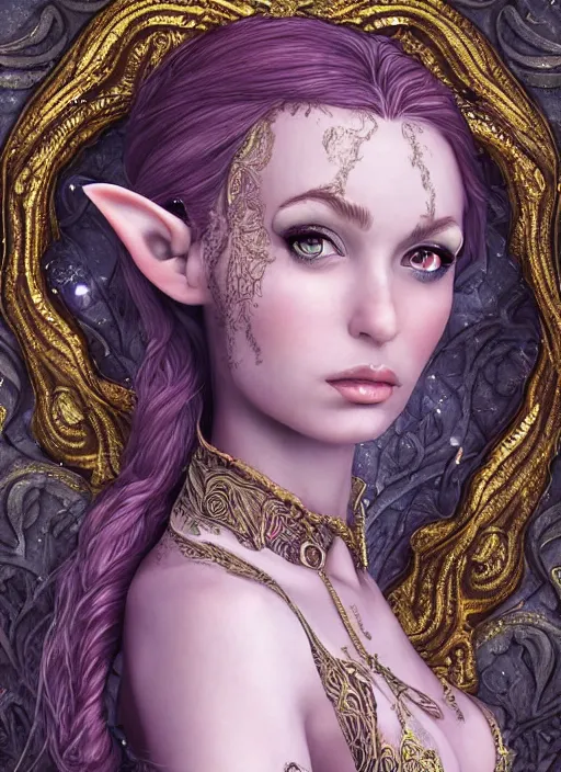 Portrait Of A Beautiful Female Elf, Upper Body, | Stable Diffusion