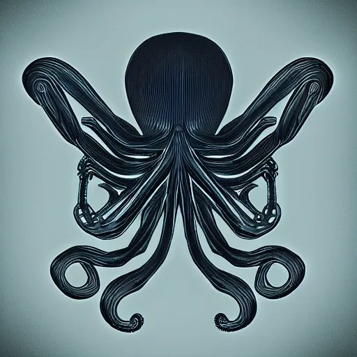 Prompt: symmetrical octopus mind control hypnosis digital art trending on artstation