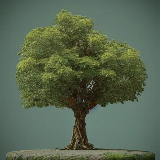 Image similar to godess of trees, octane render, 4 k, intricate, detailed