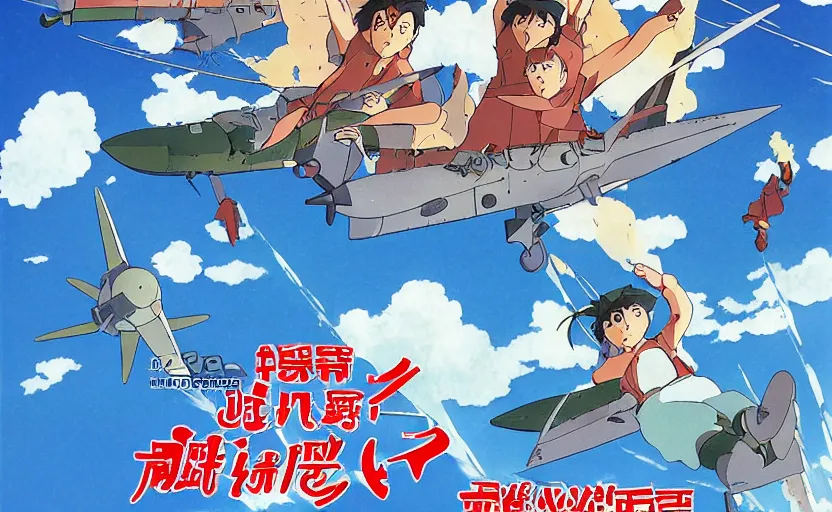 Image similar to Battle of Midway by Studio Ghibli, magic