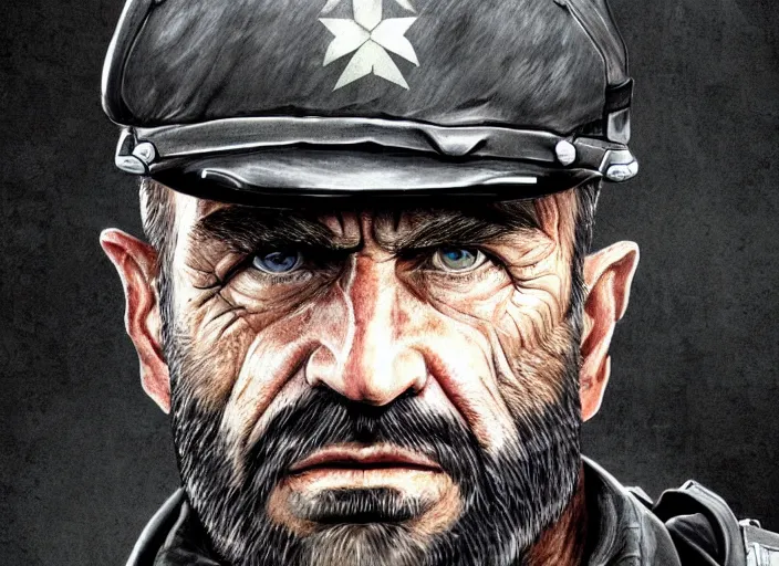 Image similar to a portrait of captain price form call of duty modern warfare