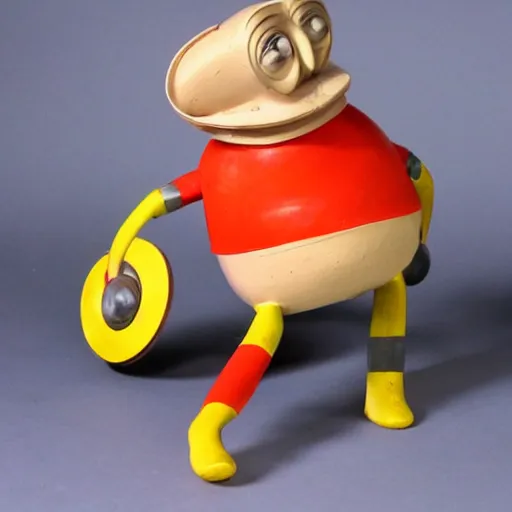 Image similar to 1 9 6 0 s weirdo cartoon sculpture toy on display