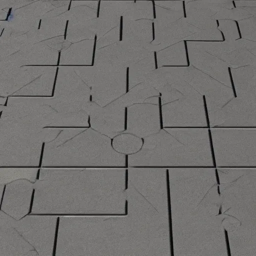 Prompt: albedo concrete sidewalk texture, top - down photo, flat lighting, perfectly tileable