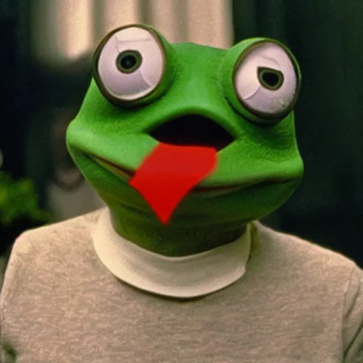 Image similar to still of pepe the frog from the godfather(1980)