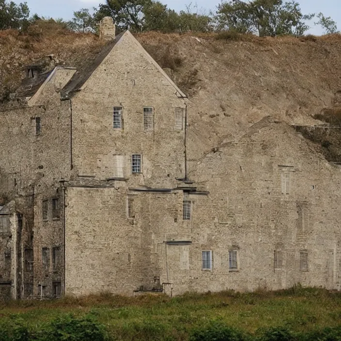 Prompt: a building in a landscape, fascinating