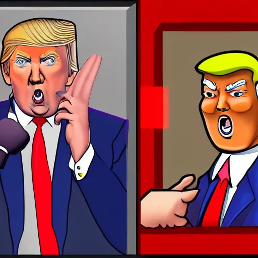 Image similar to donald trump in gauntlet legends for n 6 4