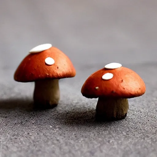 Prompt: the cutest little mushrooms you ever did see