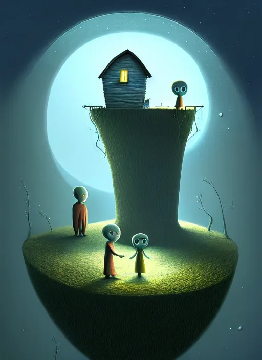 Image similar to gediminas pranckevicius mriimage of detailed image of a creepy family in the deep space by