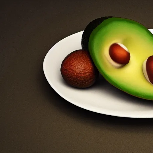 Prompt: tender avocado, trending on artstation, octane render, unreal engine 4k