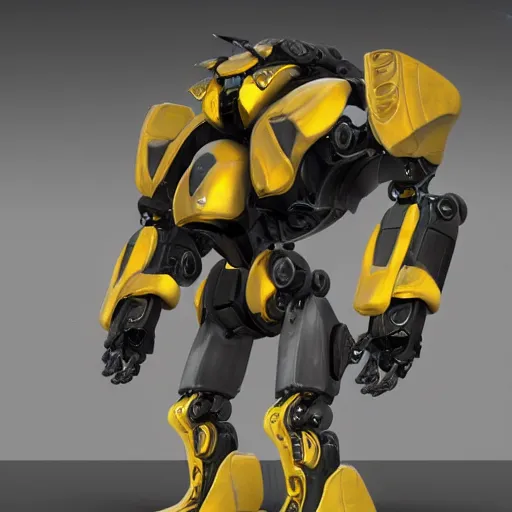 Image similar to hard surface, robotic platform, based on bumblebee, unreal engine