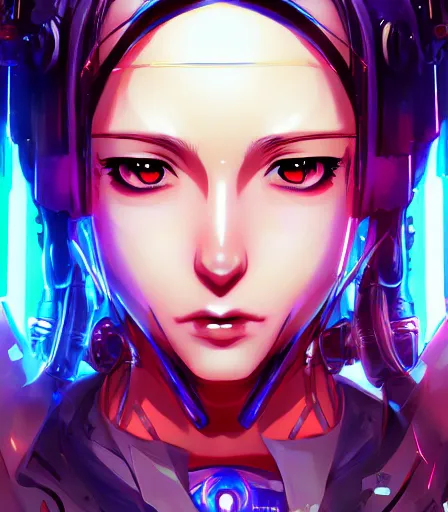 Image similar to An anime portrait of Cyberpunk Mitsuri Kanroji, by Stanley Artgerm Lau, WLOP, Rossdraws, James Jean, Andrei Riabovitchev, Marc Simonetti, and Sakimichan, tranding on artstation