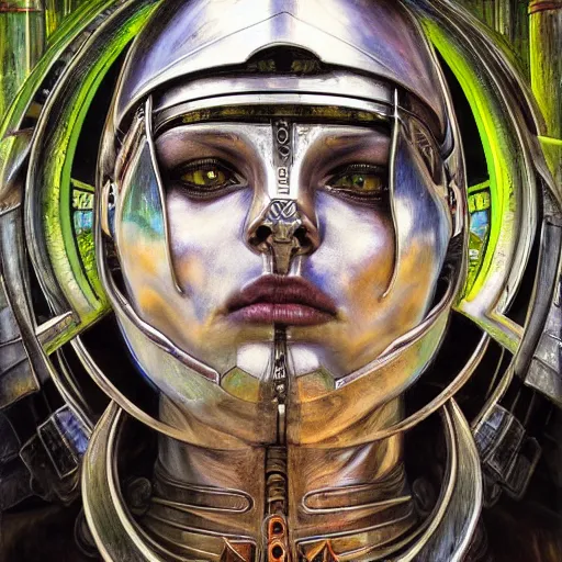 Image similar to brutal solarpunk macedonian cyber warrior portrait praying altar of sacrifice by giger vasnetsov rutkowski mucha hyperrealism very detailed masterpiece shadows symmetrical expressive eyes well proportioned balanced high resolution artgerm cinematic epic dramatic slow ivory poetic