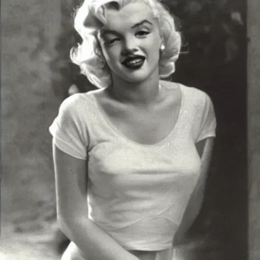 Image similar to a photo of young marilyn monroe as a girl