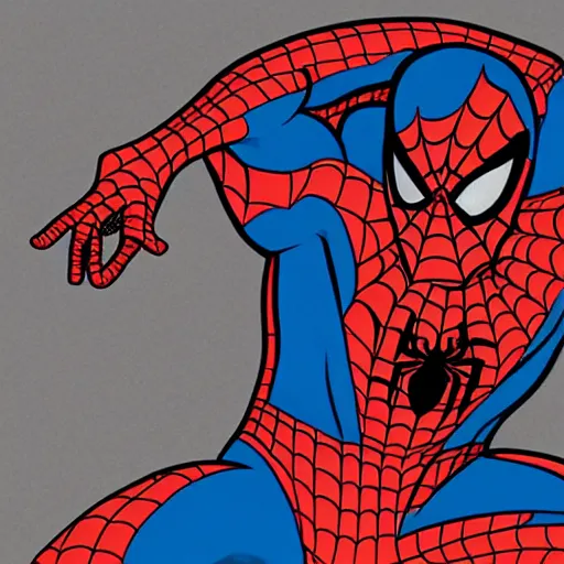 Image similar to Spider Man in the style of ukiyoe
