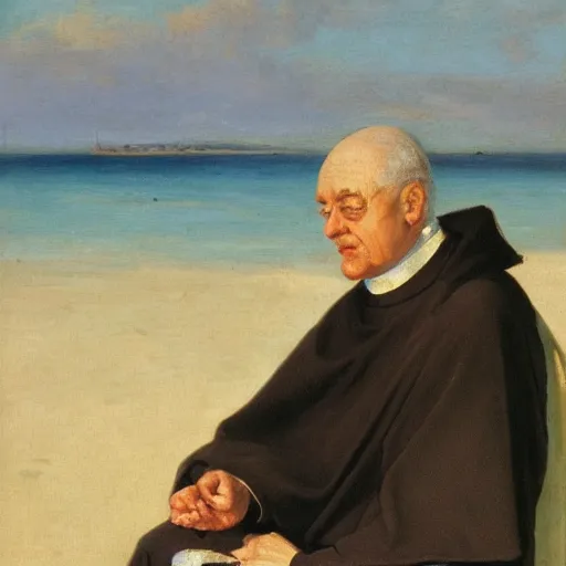Image similar to A priest on the beach, Falter John Philip
