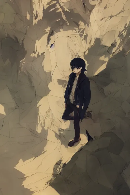 Prompt: anime key visual full body portrait character concept, young steve jobs anime, grimdark fantasy, trending pixiv fanbox, rule of thirds golden ratio, by greg rutkowski abigail larson makoto shinkai takashi takeuchi studio ghibli jamie wyeth