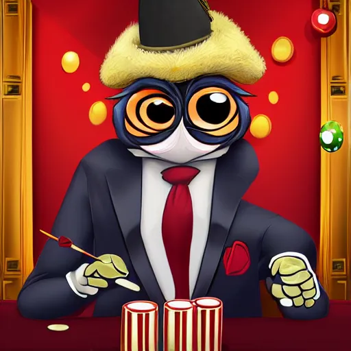 Image similar to pepe casino delaer, gambling, casino, detalied, artstation