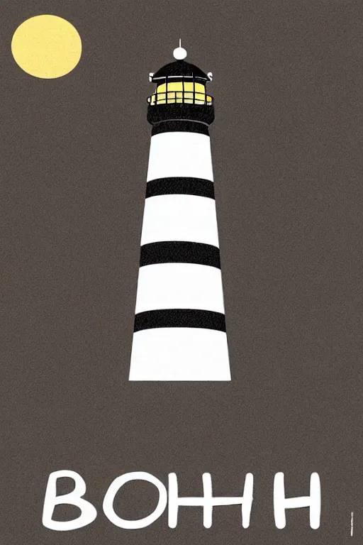 Image similar to minimalist boho style art of a lighthouse, illustration, vector art