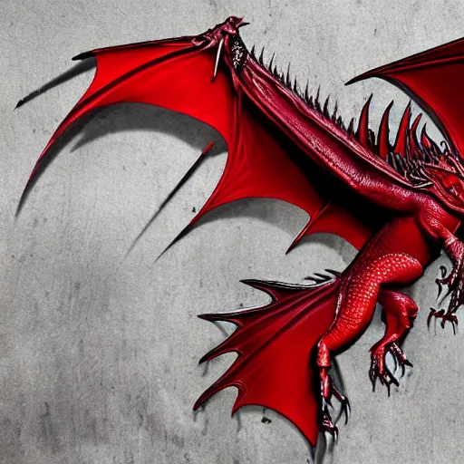 Image similar to red dragon, fantasy, dnd