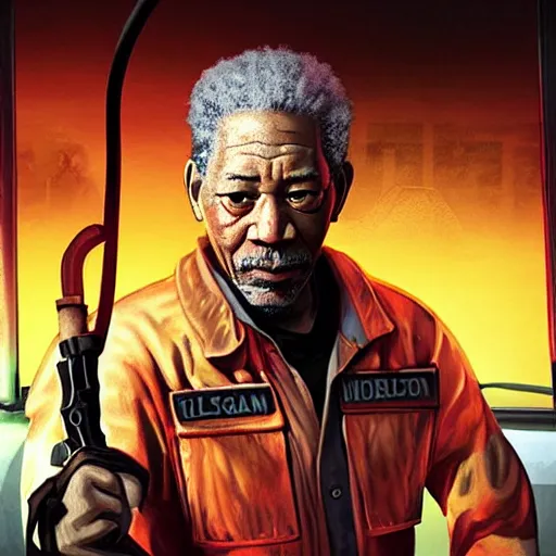 Image similar to morgan freeman as gordon freeman