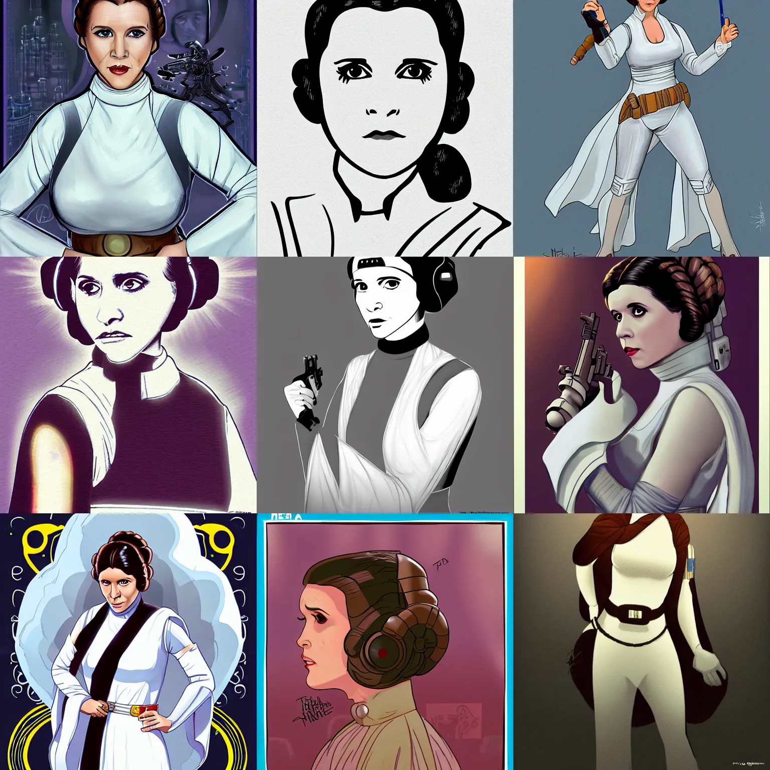 Prompt: princess leia by 김형태