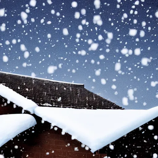 Image similar to snow falling bedroom roof in reverse