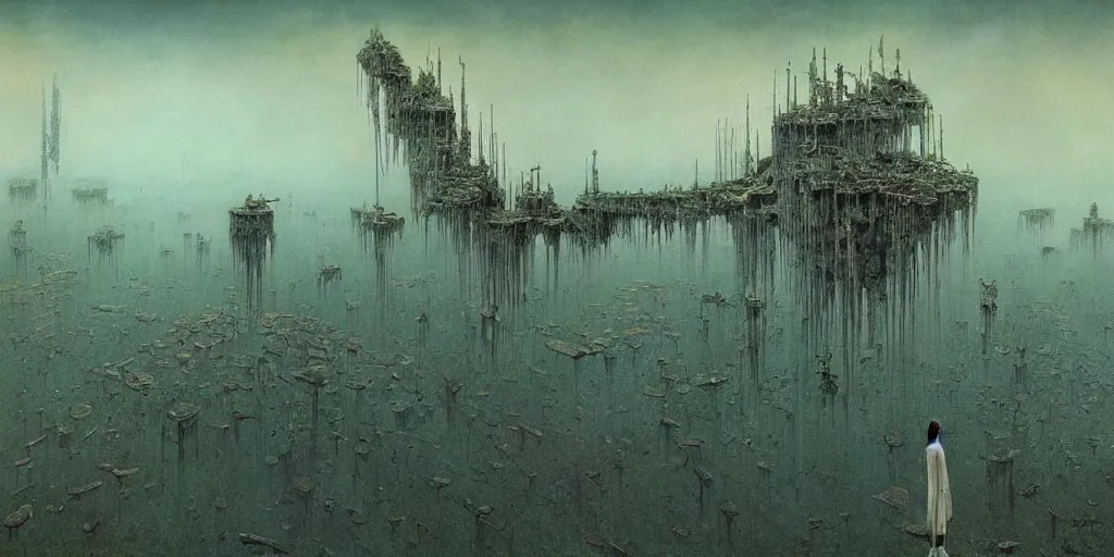 Image similar to futuristic museum, harmony, elegant, photorealistic, epic, high detailed, by beksinski