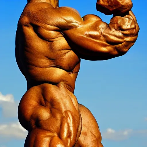 Image similar to A BodyBuilder Moai