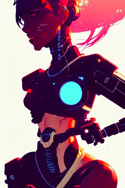 Prompt: a ultradetailed beautiful panting of a stylish cyborg girl, by conrad roset, greg rutkowski and makoto shinkai, trending on artstation