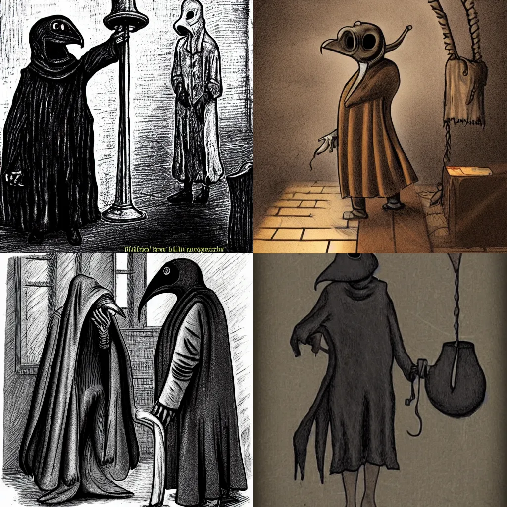Prompt: scp 049 the plague doctor