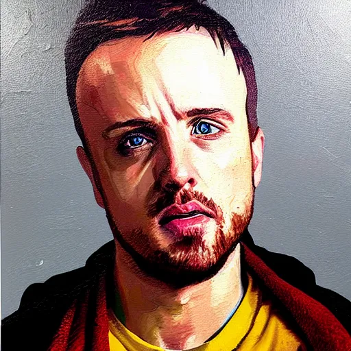 Image similar to Jesse pinkman Oil painting