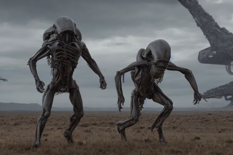 Prompt: VFX movie scene alien invasion by Emmanuel Lubezki