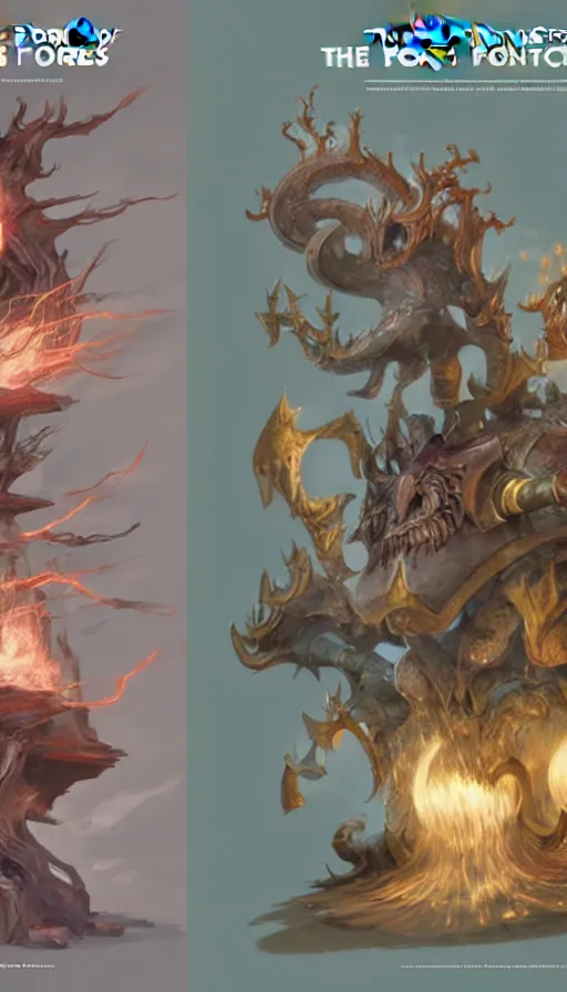 Image similar to the two complementary forces that make up all aspects and phenomena of life, by D&D Concept Artists