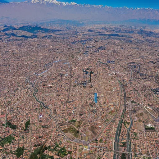 Image similar to satellite photo of santiago de chile