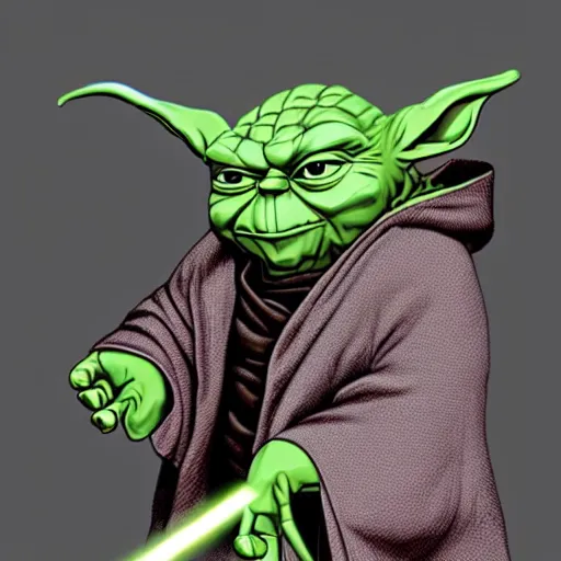 Prompt: furious angry evil big huge yoda