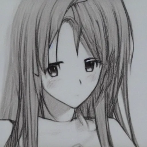 Image similar to pencil sketch. anime. amber from genshin impact.