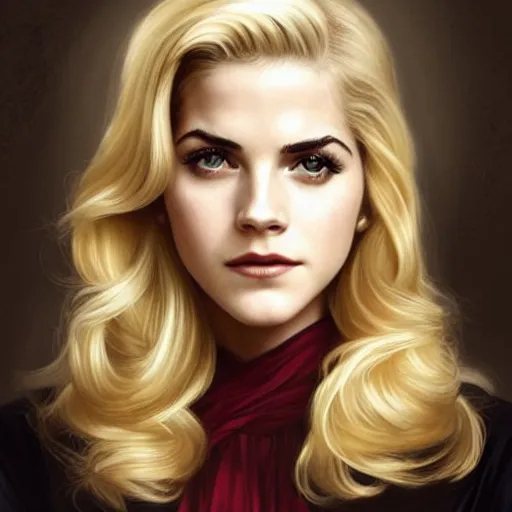 Prompt: A combination of Katheryn Winnick's and Grace Kelly's and Emma Watson's faces with blonde hair as Kid Flash, western, D&D, fantasy, intricate, elegant, highly detailed, digital painting, artstation, concept art, matte, sharp focus, illustration, art by Artgerm and Greg Rutkowski and Alphonse Mucha