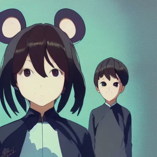 Prompt: a mouse that is a teacher, illustration concept art anime key visual trending pixiv fanbox by wlop and greg rutkowski and makoto shinkai and studio ghibli and kyoto animation symmetrical facial features