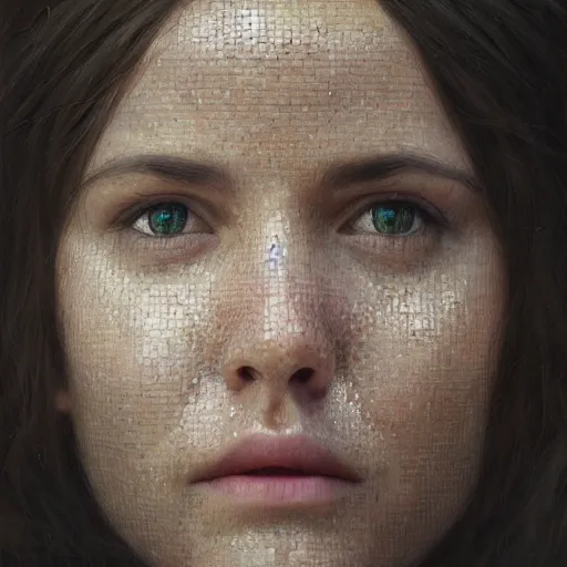 Image similar to cinematic minecraft, intricate, elegant, by alyssa monks, highly detailed, symmetrical face, fine details, masterpiece, trending on artstation